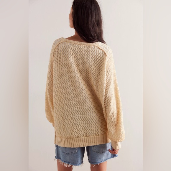 Free People We The Free Gemma Pullover | creamy white | New - Picture 3 of 7